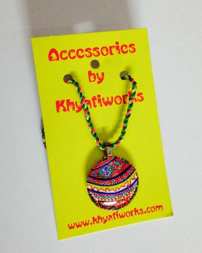 Fiery Red Circle Pendant