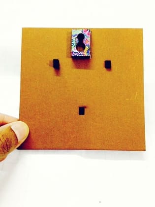 Key Holders - Square Jute Base With Summer trail jute Artwork Frame