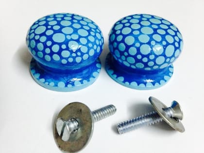 Blue Bubble Knobs - Set of 2 Blue Bubble Knobs - Set of 2