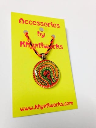 The Ornate-Drizzle Circle Glass Pendant