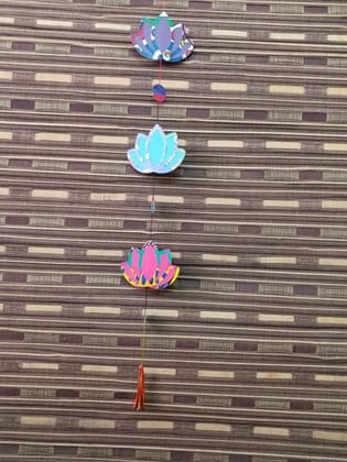 COLORFUL LOTUS FLOWER SHAPED BUNTING WITH TASSEL 1