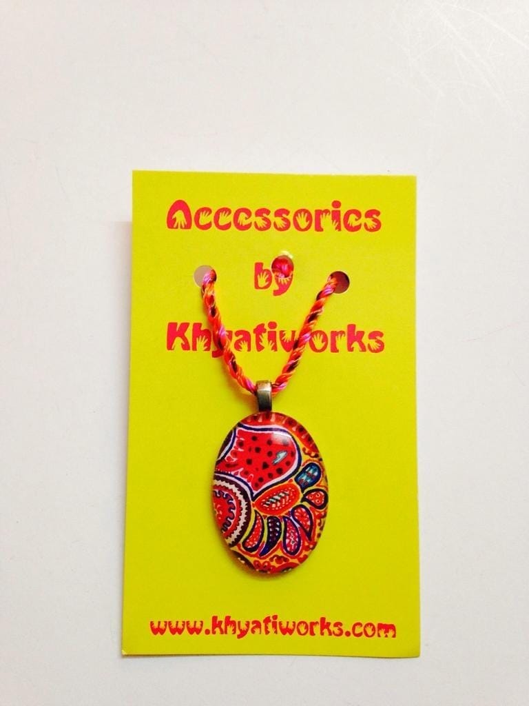 Ice Cream Oval Glass Pendant