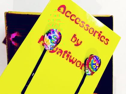 colorful lil splashes drops hair pin