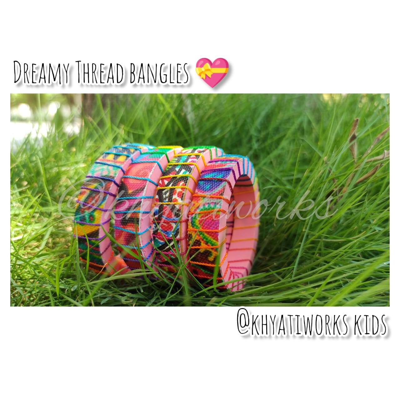 Dreamy Thread Bangles baby pink - Single Piece