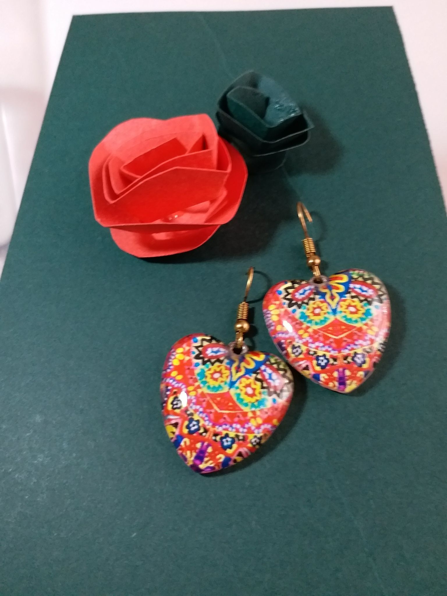 MULTI COLOR HEART EARRING