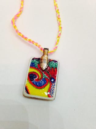 Strawbella Small Rectangle Glass Pendant