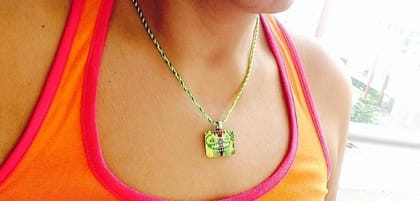 Citrus Blast Rectangle Glass Pendant