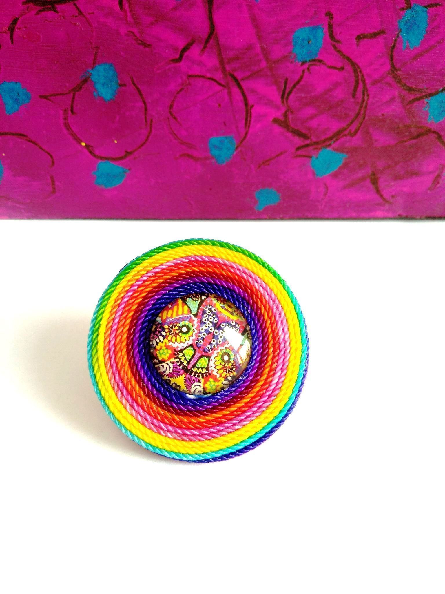 COLORS IN THE AIR - CIRCLE GLASS RING