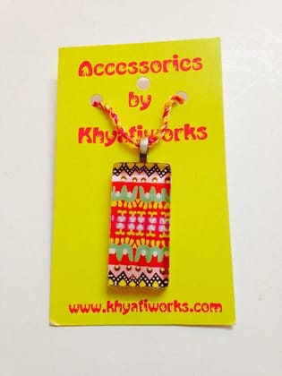 Love-alicious Rectangle Glass Pendant