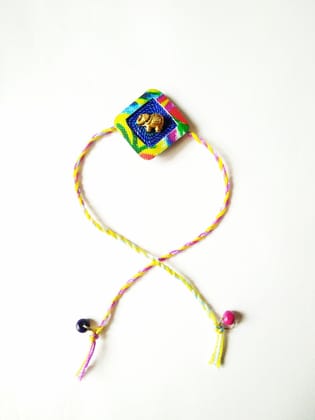 Royal Blue Diamond Shaped Rakhi