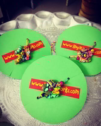 Floral Clay Rakhi - 1 piece