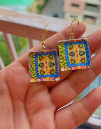 Ethnic-Weaves glass Earrings