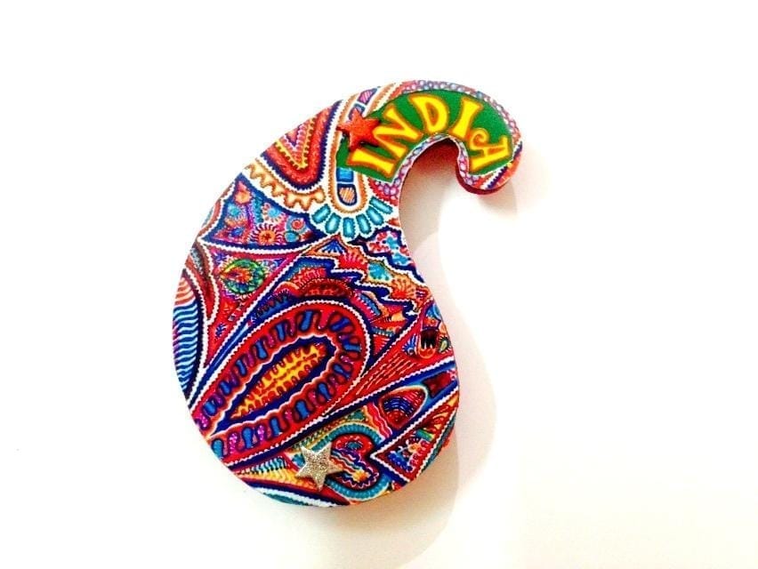 Art Paisley India Wooden Magnet