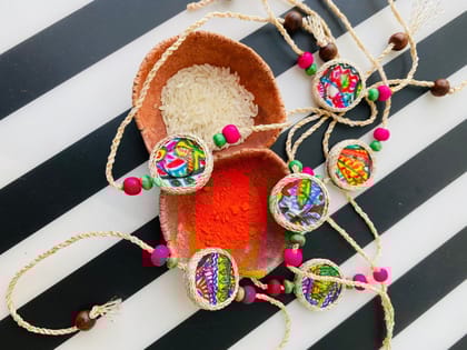 Classy Cream n Gold Rakhi - 1 piece