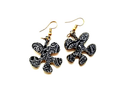 Artwork Wooden Earrings - Wildflower in assorted Artworks