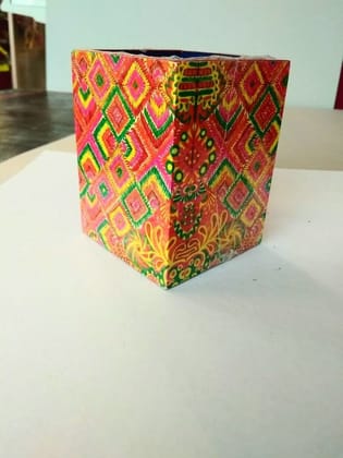 Phulkari Pen Stand