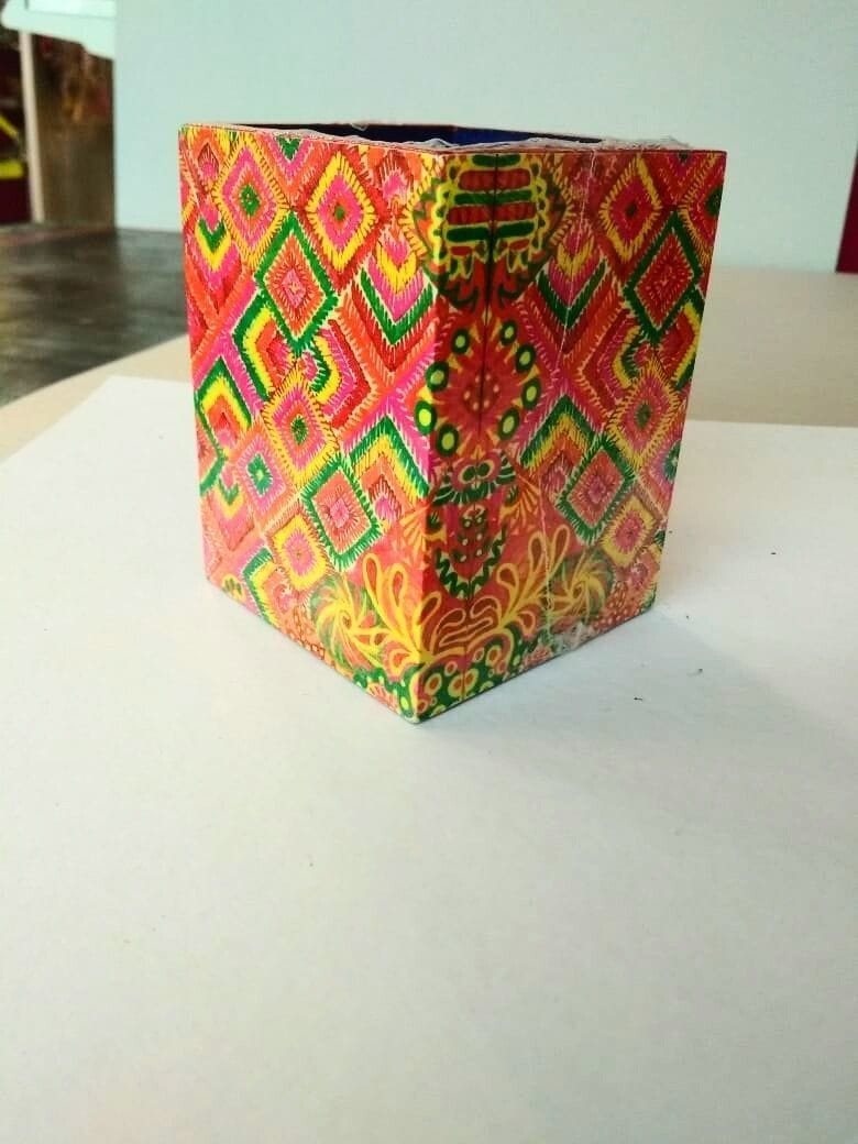 Phulkari Pen Stand