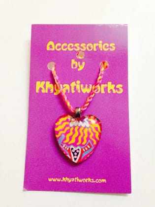 Rangoli Heart Glass Pendant