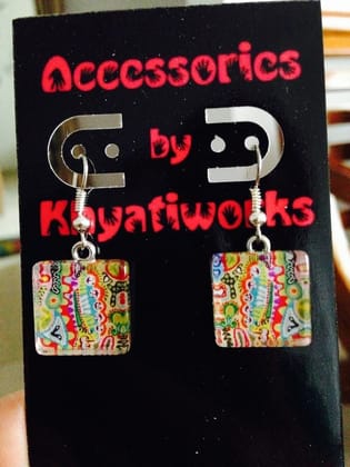 Fresco Square Glass Earrings