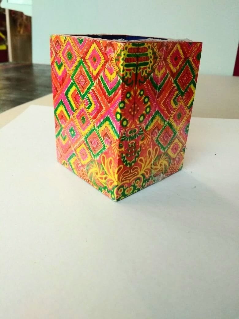 Phulkari Pen Stand