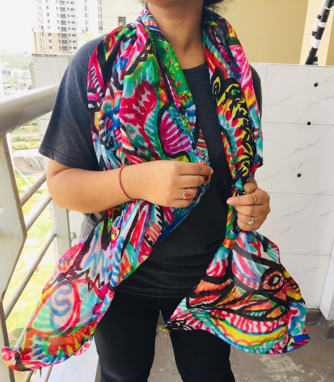 It's All Connected Tabby Silk Stole