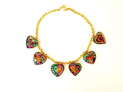 HEARTISTIC - HANDPAINTED HEARTS NECKLACE
