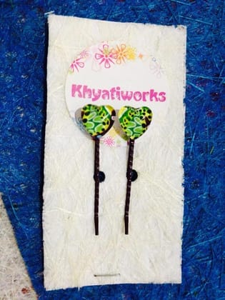 The Lime Hearts Bobby Pins