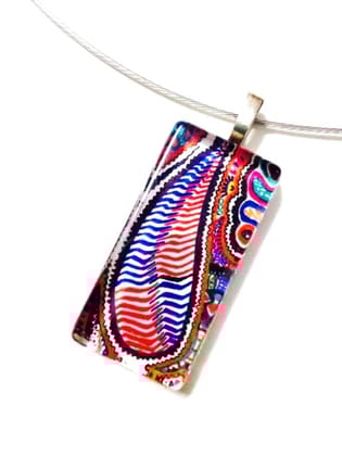 Brit-angle Rectangle Glass Pendant