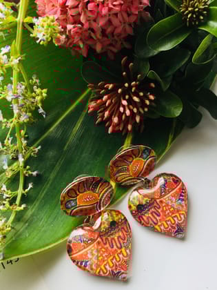 Chandelier heart earrings