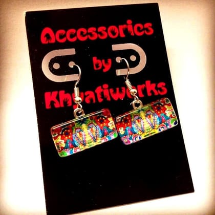 Spring Fiesta Rectangle Earrings
