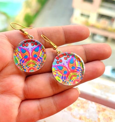 Rose-n-Blush glass Earrings