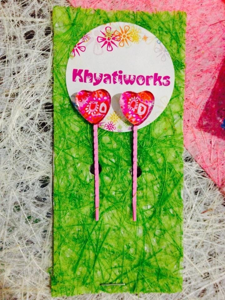 The Strawberry Hearts Bobby Pins