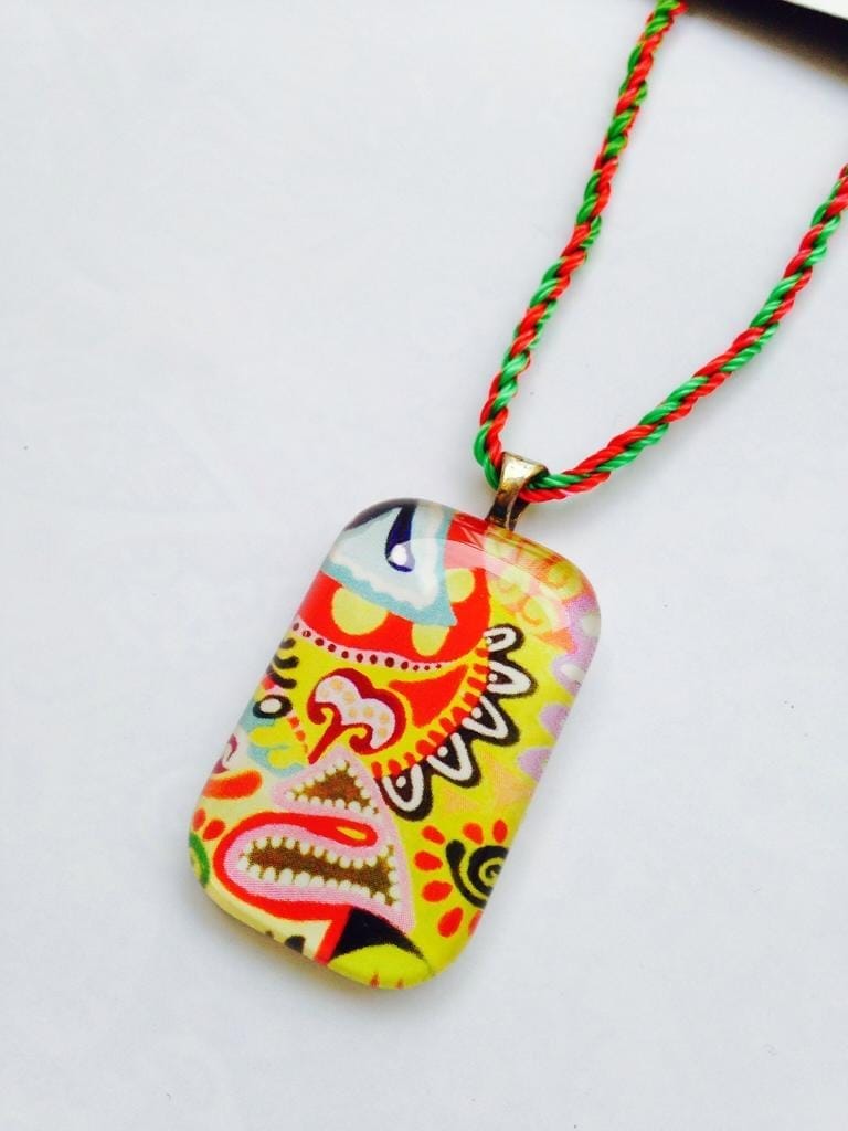 Sunshine Rounded Cuboid Glass Pendant