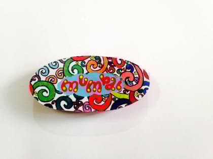 Florosphere Oval Mumbai Wooden Magnet