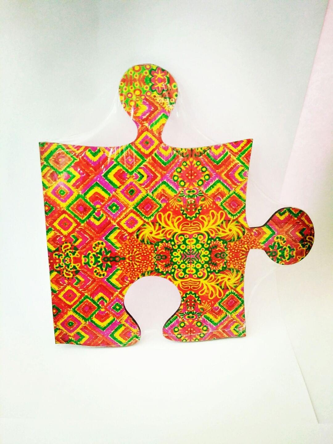 PHULKARI PUZZLE SHAPE COASTER