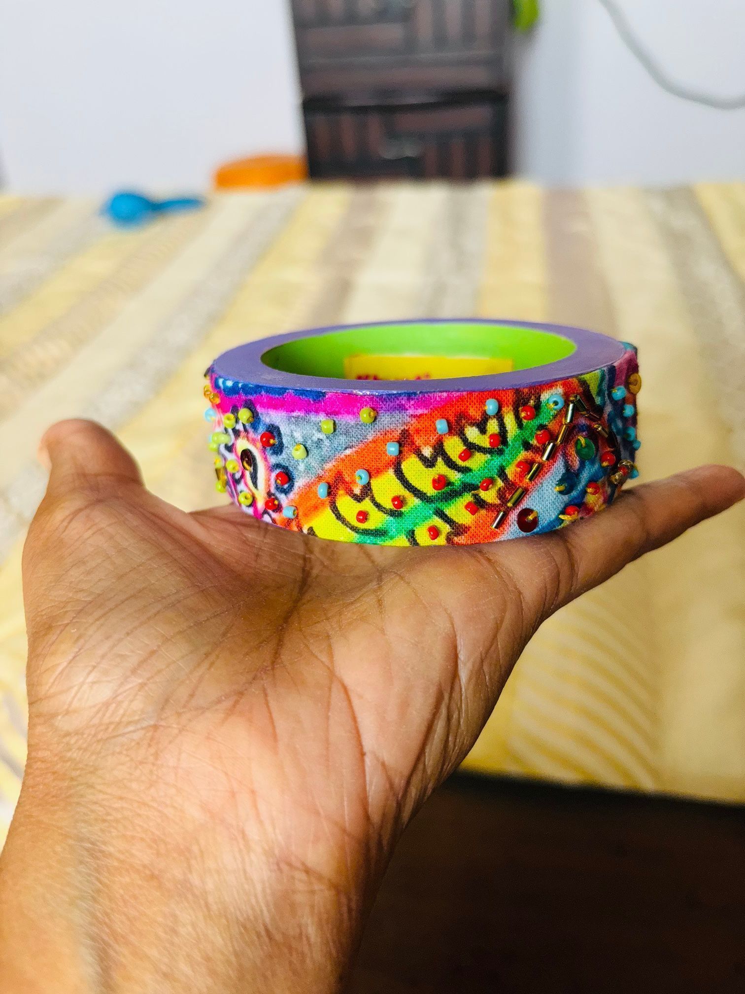 ColorWhirls - a whirl of colors and texture - Single Piece Purple base