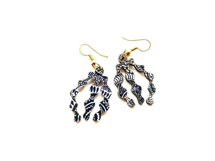 Artwork Wooden Earrings - Corals in assorted Artworks