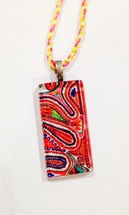 Wavy Rectangle Glass Pendant