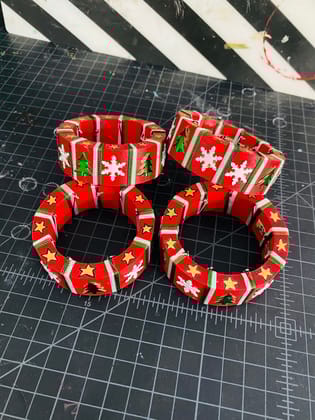 Cheer-me-up Xmas bangles - Red