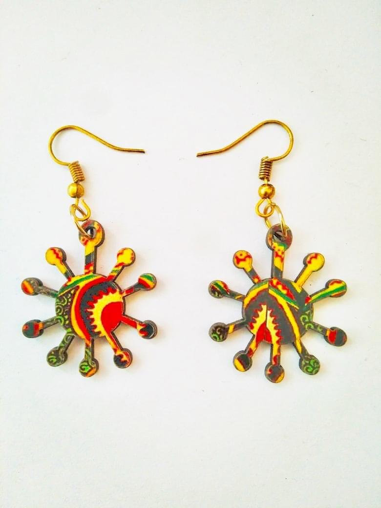 Artwork Wooden Earrings - Radiant Sun earrings in assorted Artworks