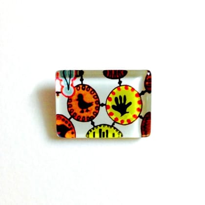 The Sign White Brooch