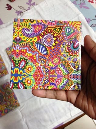 When Colors Speak Ceramic Coasters - Set of 2