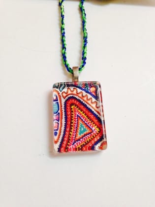 Footy Cuboid Glass Pendant