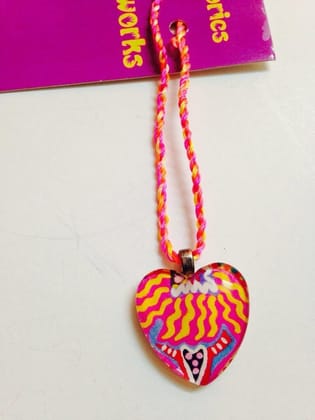 Rangoli Heart Glass Pendant