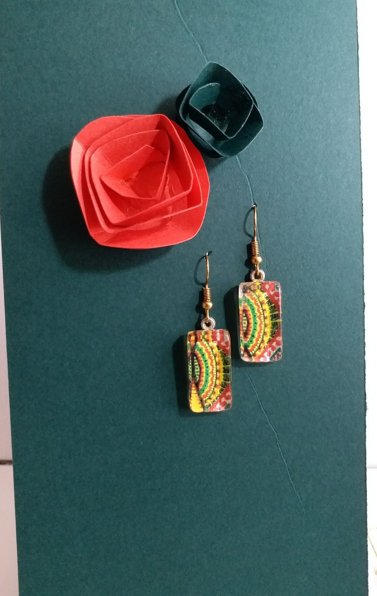 MANDALA ABSTRACT GLASS EARRINGS