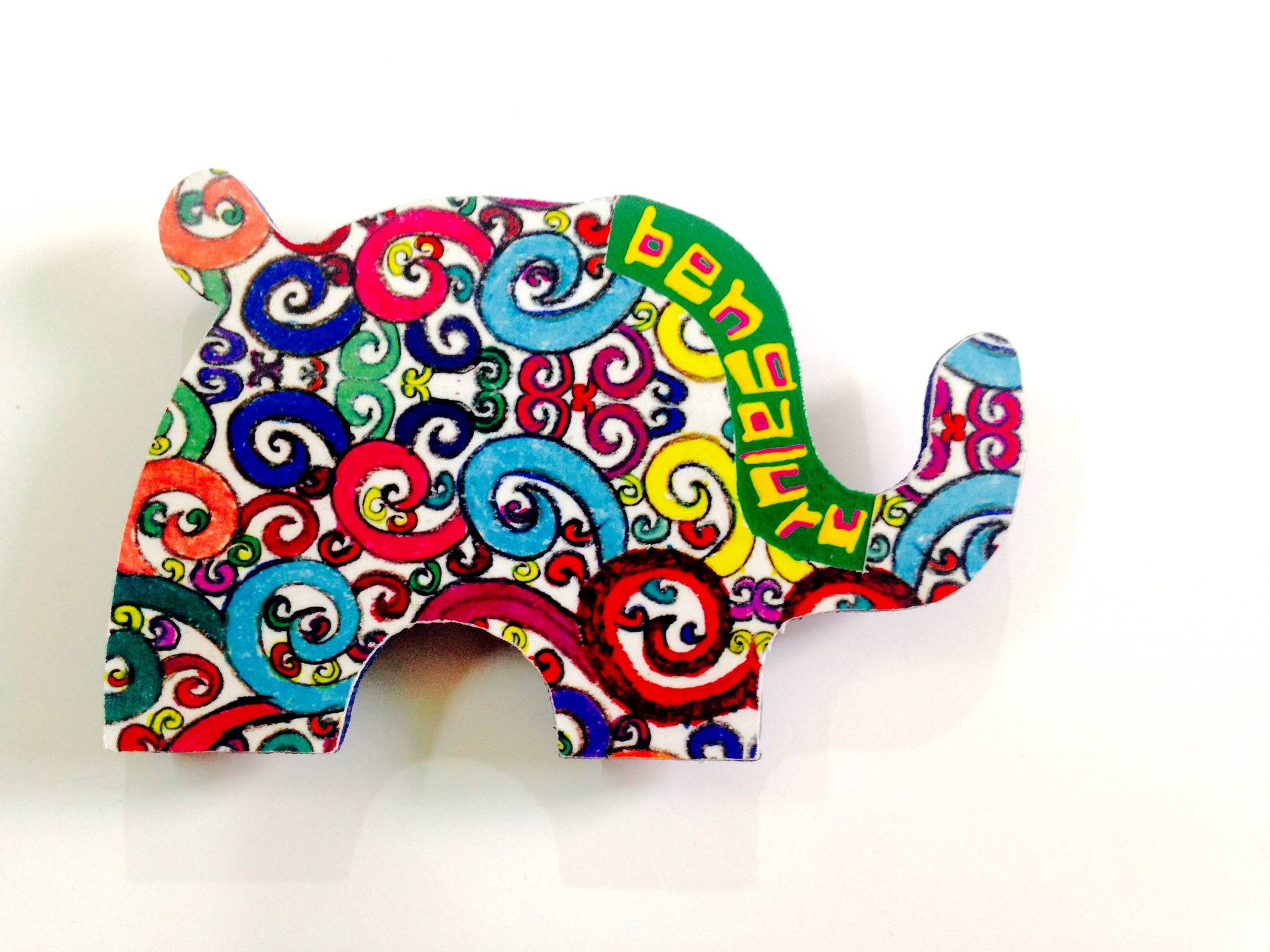 Florosphere Elephant Bengaluru Wooden Magnet