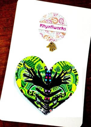 Freedom Heart Wooden Magnet