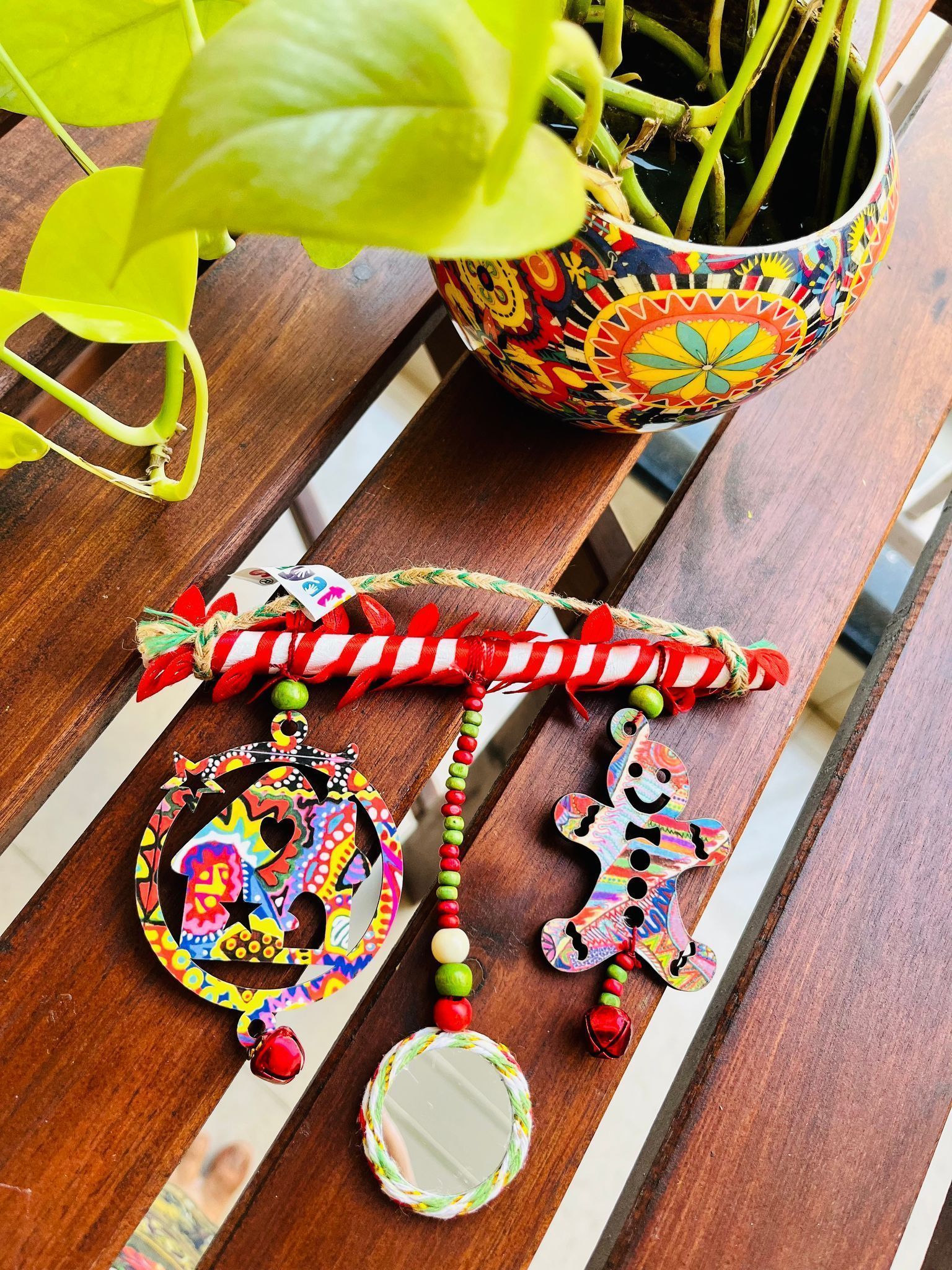 XMas special hangings - house and gingerbread man - for door or wall