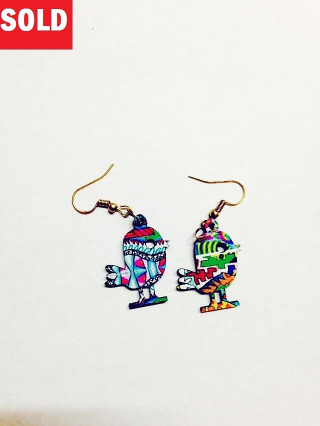 Artwork Wooden Earrings - Tweety in assorted Artworks