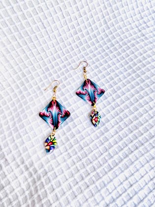 Leo handcrafted clay earrings